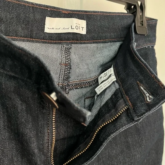 Ann Taylor Loft High Waist Slim Ankle Denim Jeans Size 26 2 - Picture 2 of 8